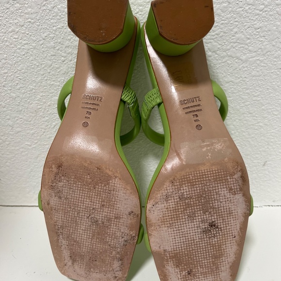 SCHUTZ Green Heeled Sandals - Picture 5 of 5